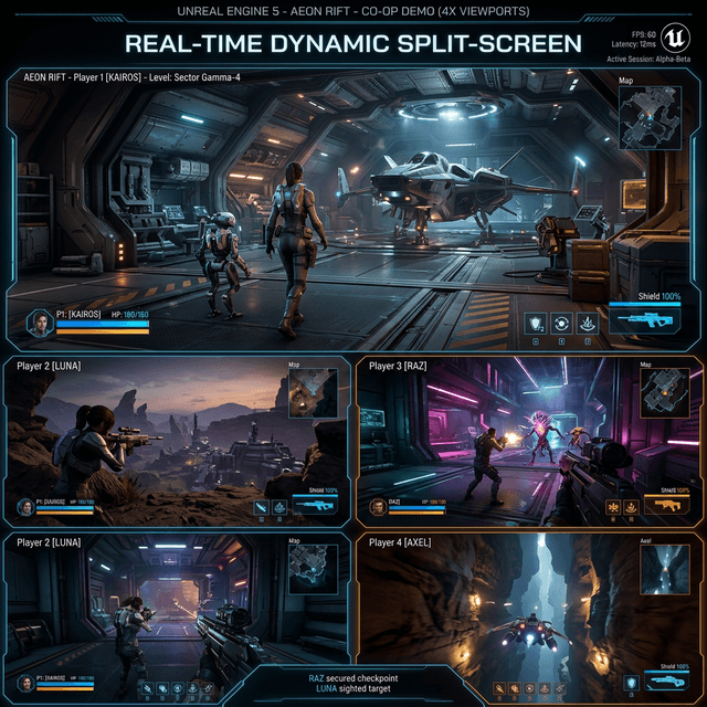 Unreal Engine Split Screen System